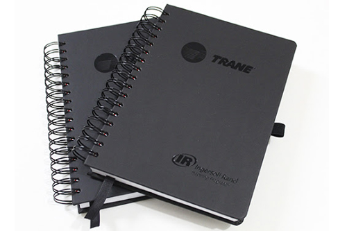 Cuadernos personalizados tapa dura con Logo en Hot Stamping